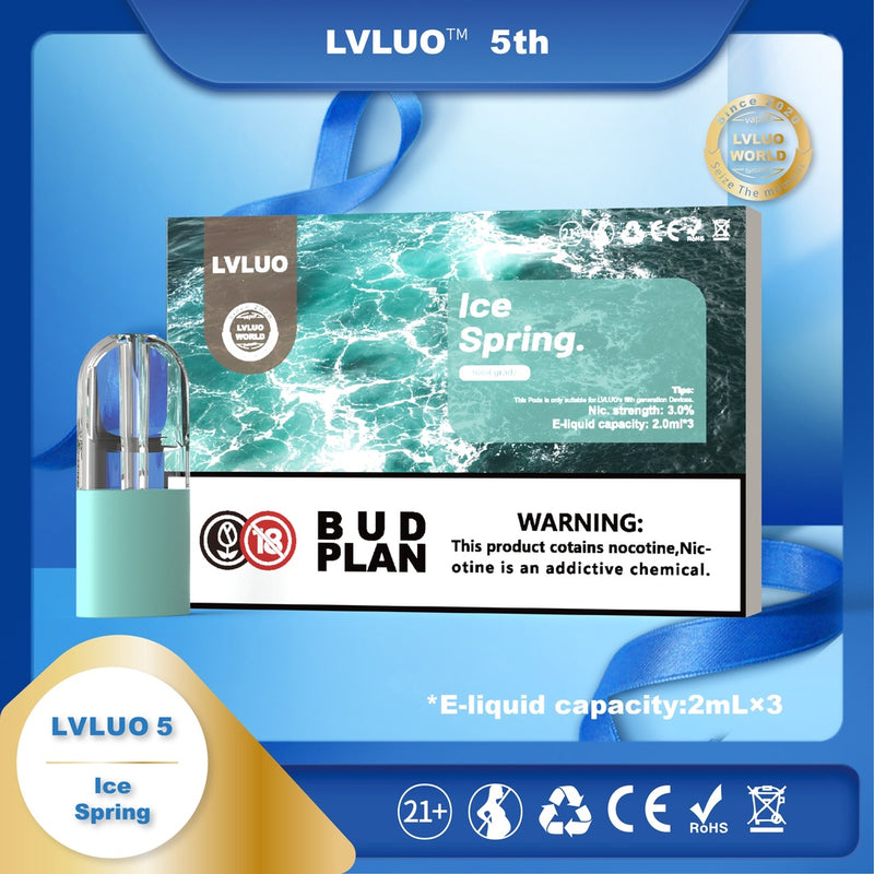 2022 LVLUO 100%ORIGINA Pod Start kit LVLUO Vapes Device Spring Time RLAX 5th 4th General Version